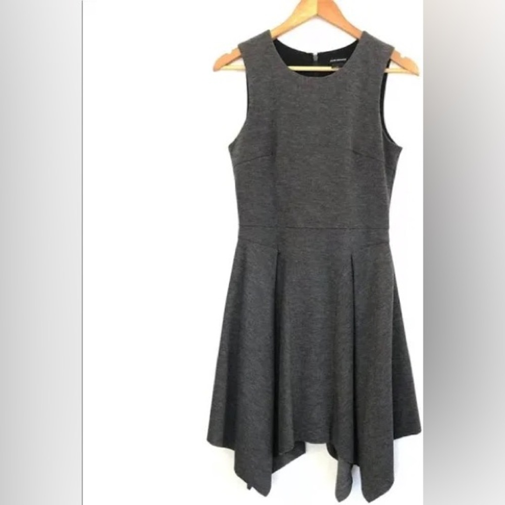 CLUB MONACO Fit & Flare Asymmetrical Charcoal Dress